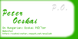 peter ocskai business card